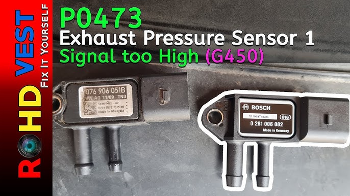 VW Golf 7 DPF differential pressure sensor removal 