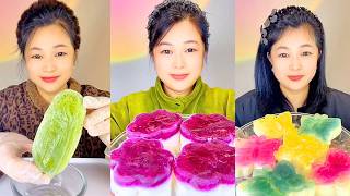 Cucumber, Dragon Fruit and Crystal Jelly Cube ASMR screenshot 5