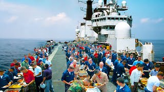 How Do Aircraft Carriers Get 18,000 Meals A Day?