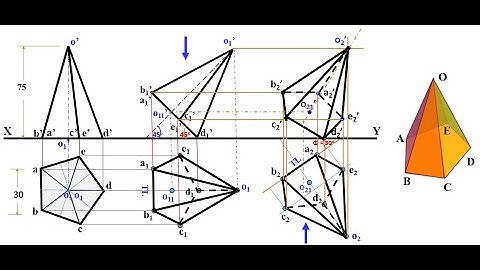 Engineering Graphics Lecture 012D Projection of Solids IV (Pentagonal Pyramid inclined to HP and VP)
