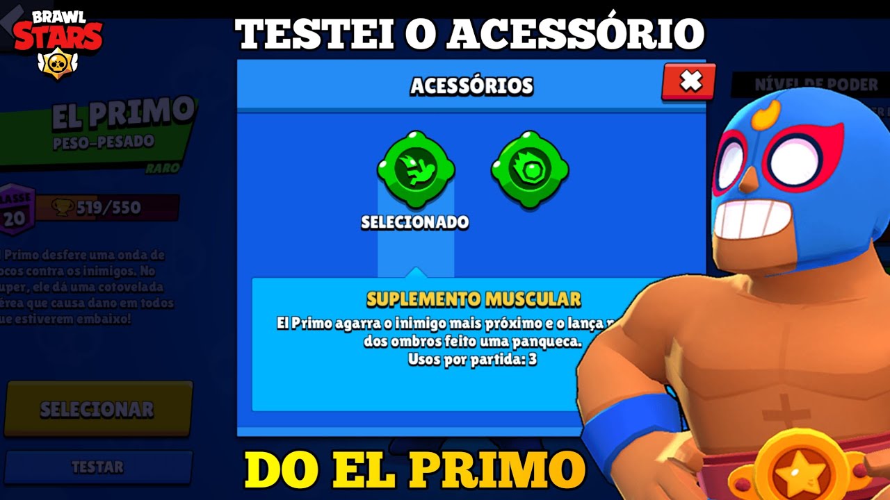 Testei O Acessorio Do El Primo Brawl Stars Youtube - capinha de celular moto g7 play brawl stars