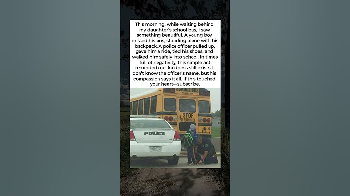 🚔🎒 A KINDNESS THAT DESERVES TO BE SEEN