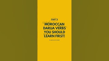 📚 Part 2 - Moroccan Darija Verbs You Should Learn First! 🇲🇦 #morocco #darija #arabic