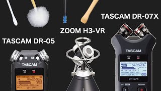 【ASMR】耳かきで音比べ♡TASCAM DR-05 vs DR-07X vs ZOOM H3-VR (No Talking)