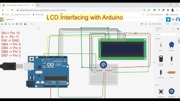 LCD interfacing Simulation with Arduino in TinkerCAD