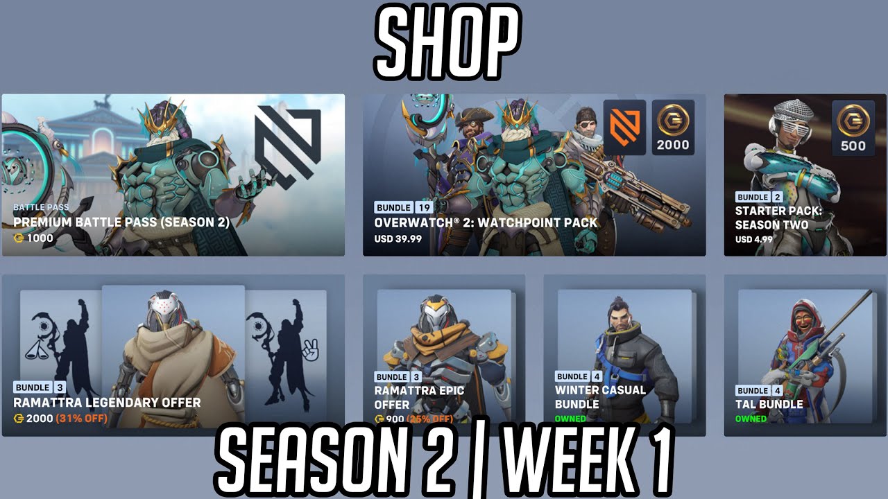 Season 2 | Week 1 Shop - Overwatch 2 - YouTube