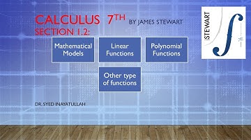 Section 1.2, Mathematical models James Stewart Calculus