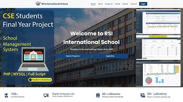 Complete Functional School Management System PHP Script with Database