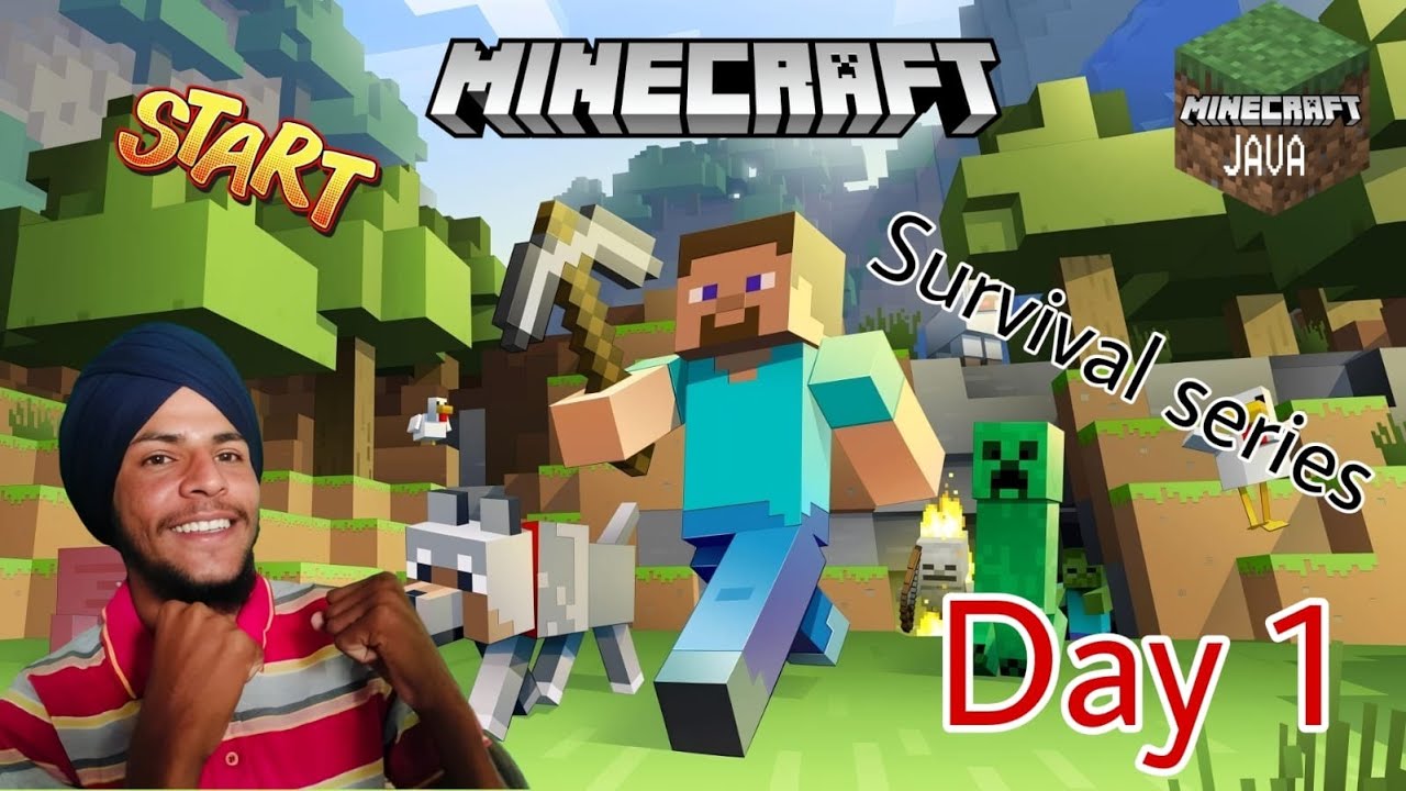 First time play minecraft in java edition hindi and punjabi gameplay ...