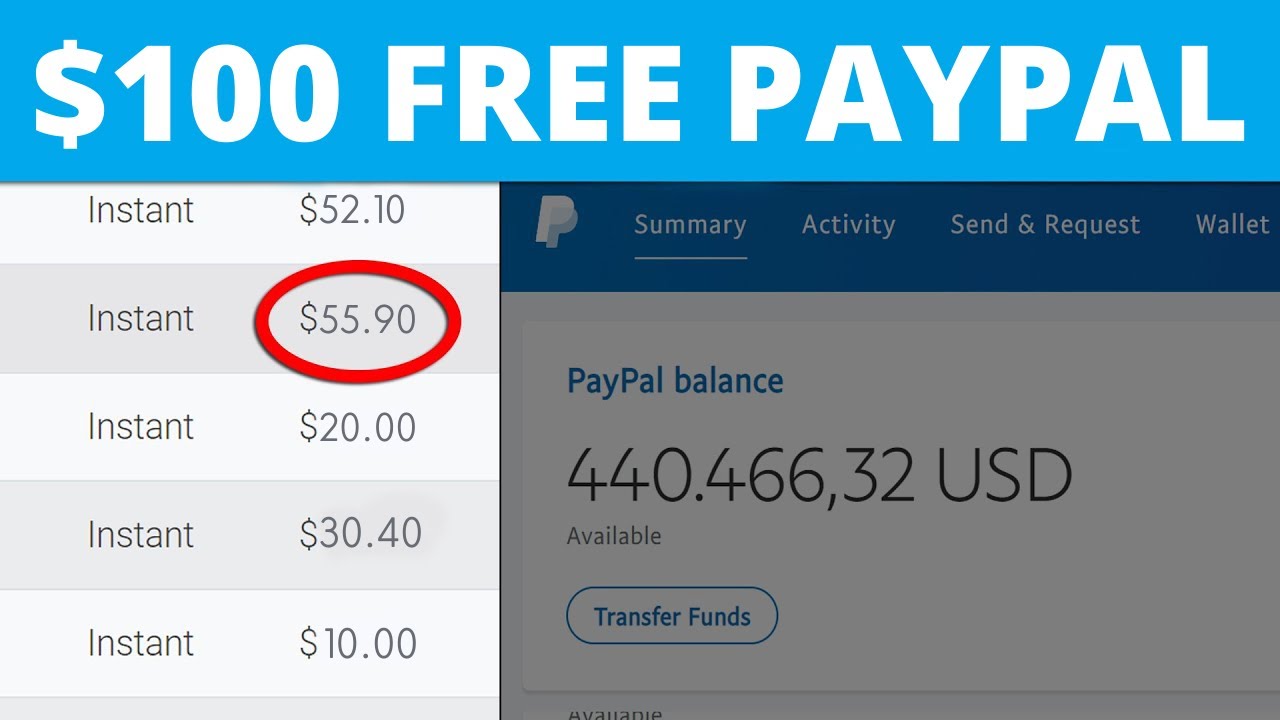 Get Free $100 PayPal Cash - wide 5