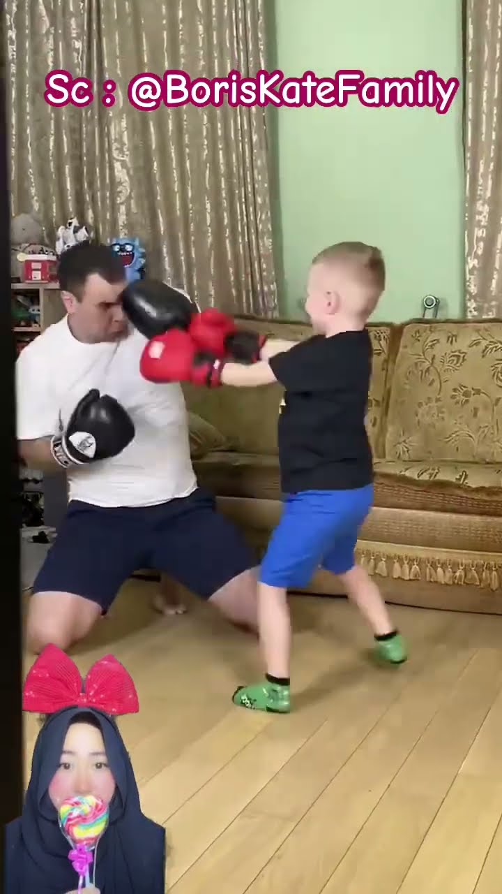 ADIK DAN PAPA ADU TINJU ⁉️ tapi ending nya si adik ? @BorisKateFamily #shorts #funny #dubbing
