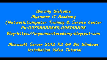 Microsoft Server 2012 R2 Windows Installation Video Tutorial