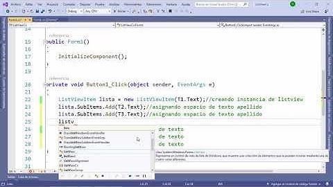 Uso De ListView Windows Forms C#