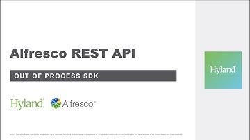 Alfresco REST API with Java SDK (aka Out-Of-Process SDK)