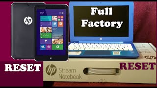 HP STREAM Factory Restore Windows RESET Laptop or Tablet 11 13 14 11-d 11-p 11-r 13-C 7 8 G3 G4 X360