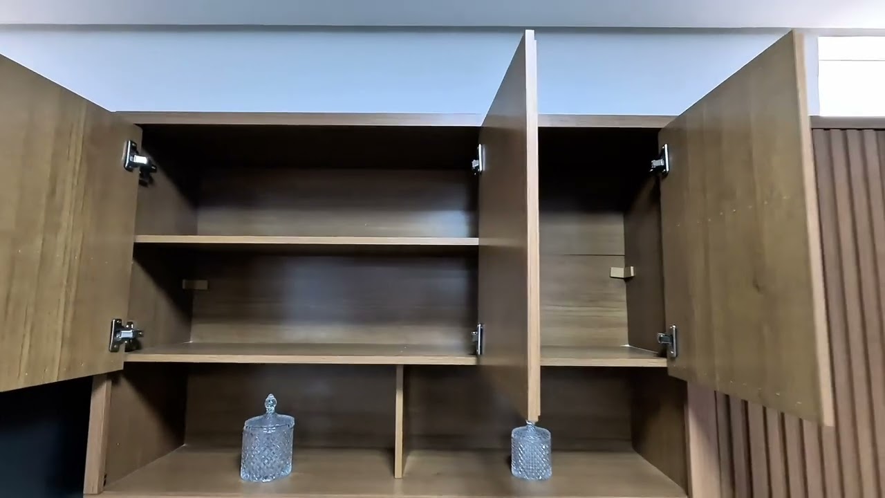 Aéreo Cozinha Torino Larg. 1.20m Cinamomo 3 Portas Ripado