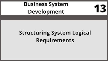 Structuring System Logical Requirements  Lecture in Hindi Urdu CSC581 LECTURE 13