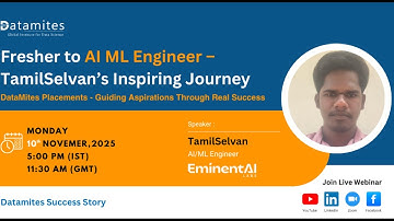 Fresher to AI ML Engineer – TamilSelvan’s Inspiring Journey