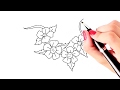 How to draw beautiful flowers easy and simple drawing