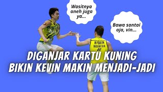 Kevin Sanjaya Diganjar Kartu Kuning Karena Tiup Shuttlecock (BWF World Tour Finals 2021)