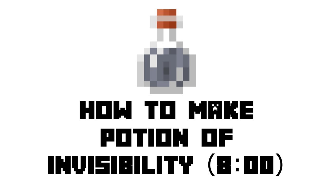 Splash Potions: How To Make 8 Minute Invisibility Potion Minecraft