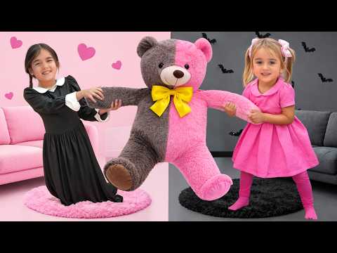 Pink vs. Black Challenge for Kids with Alice and Leila