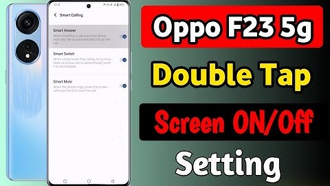 Oppo f23 5g me Double tap setting enable kare/How to double tap to turn on off screen in oppo f23