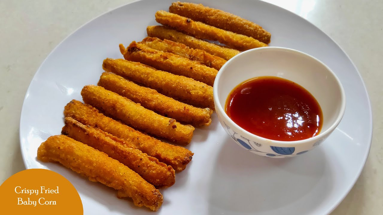 CRISPY FRIED BABY CORN RECIPE EASY BABY CORN FRIES RECIPE EASY BABY
