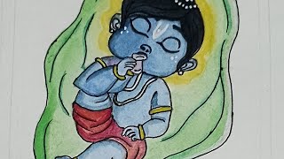 Cute Krishna ji drawing?|| Whats the next shorts trending krishna viral