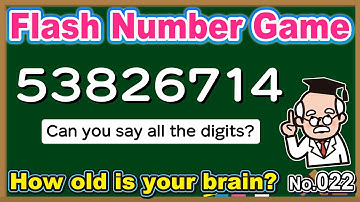 【No.022】Flash Number Games🧠 BRAIN TRAINING 💪 | Less than 20% correct in the 60s!?【9 Questions】