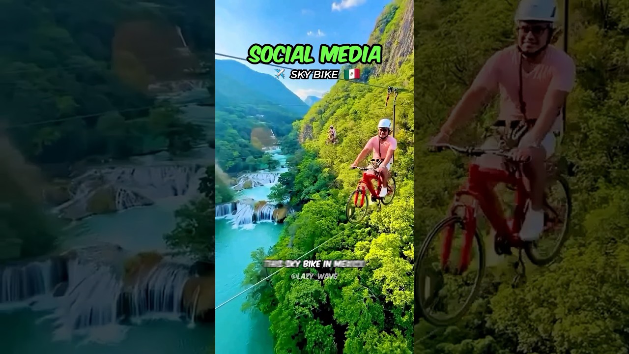 You’re Biking on a Cable… 260 Feet Up 😱