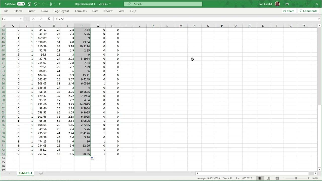 Multiple Regression Analysis with Excel: Part 1 - YouTube