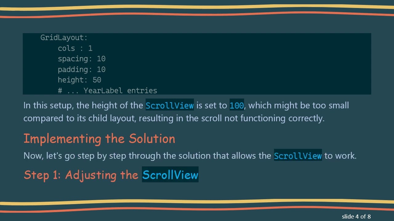 How to Fix the Scroll View Not Scrolling Issue in Kivy