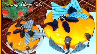 Orange glaze cake//no oven orange glaze cake/easy orange sponge cake/manaz kitchen/variety cake