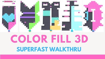 COLOR FILL 3D SUPERFAST WALKTHRU GamePlay HyperCasual (iOS,Android)