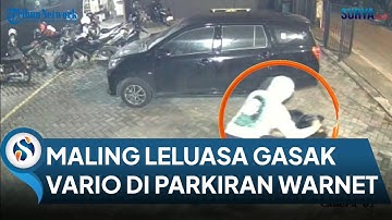 DETIK-DETIK Maling Gasak Vario di Parkiran Warnet Kawasan Siwalankerto