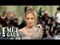 Jennifer lopez glitters in a silver seethrough gown  2024 met gala