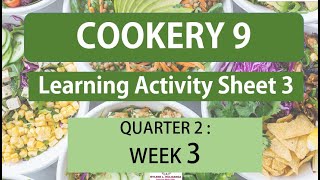 TLE LAS COOKERY 9 QUARTER 2, WEEK 3- MELC - Download the PDF in the description box