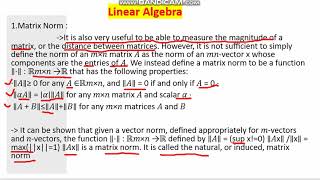 Matrix Norm ( Linear Algebra for ML & AI )