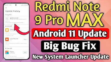 How To Fix Bug In Redmi Note 9 Pro Max Android 11 Update || System Launcher New Update Bug Fix 😍😍