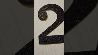 How to cut Number 2 in glitter sheet #shortsfeed #trending #diy #lettercutting