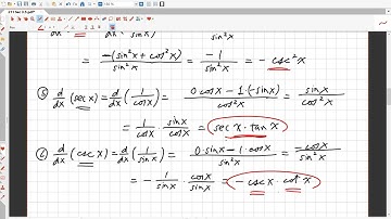 3.5. Derivatives of Trigonometric Functions, Part 2