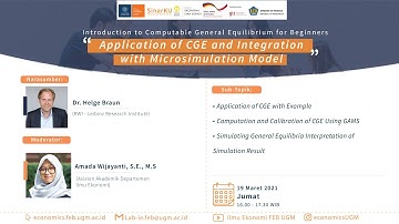SinarKU CGE #5 – Application of CGE and Integration with Microsimulation Model