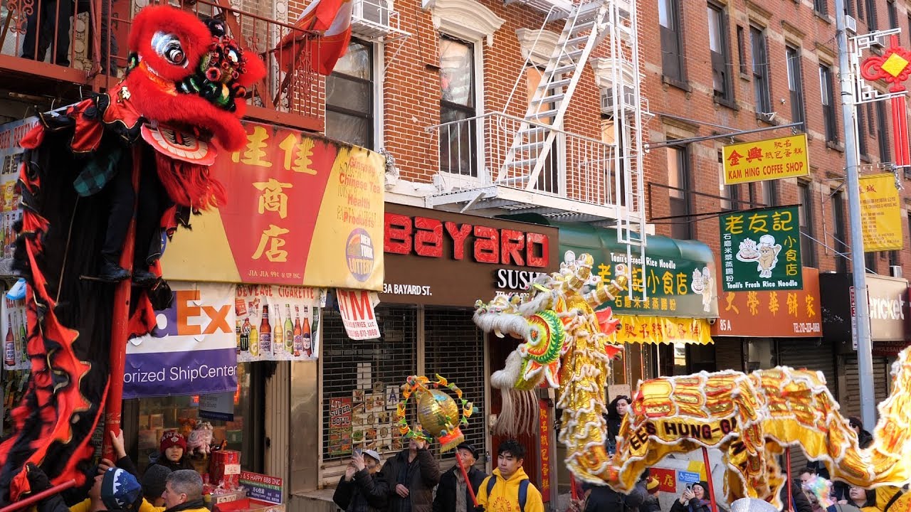 New York Dragon & Lion Dance múa lân 舞狮 舞獅 Super Saturday CNY 2020