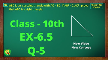 Ex 6.5 Q5 Class10 | Triangles Chapter 6 | Class10 | NCERT | Class10 Ex 6.5 Q5 | Green Board