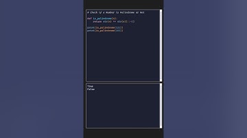 Python Palindrome Number Check!