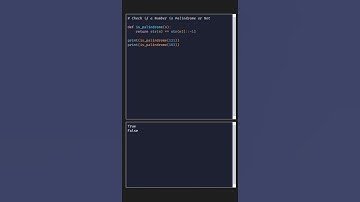 Python Palindrome Number Check!