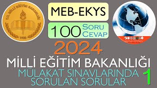 2024 / MEB EKYS / EĞİTİM KURUMLARINA YÖNETİCİ SEÇME SINAVI / DENEME SORULARI 2