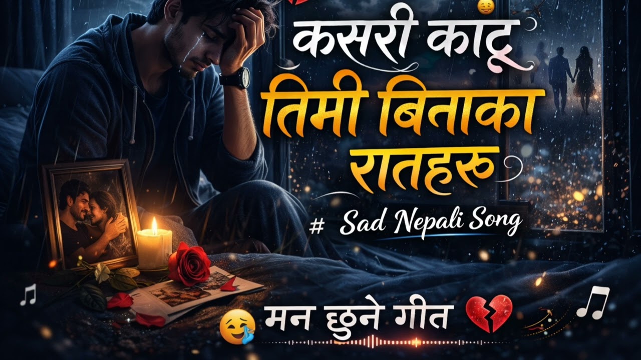 कसरी कटु तिमि बिना का रात हरू 😟 kasari katu timi binaka rat haru 💔 nepali aadhunik ai music 