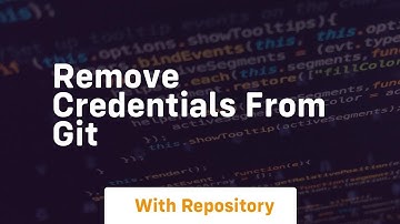 remove credentials from git